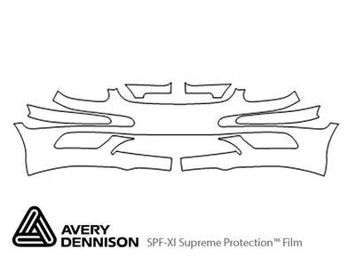 slk-class Avery Dennison Clear Bra Bumper Precut PPF Diagram