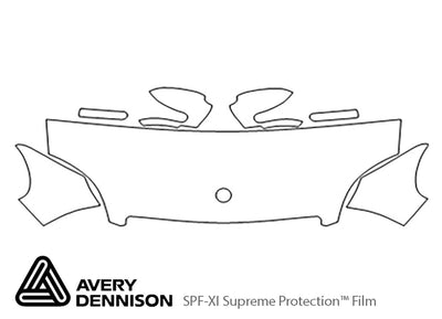 slk-class Avery Dennison Clear Bra Hood Precut PPF Diagram