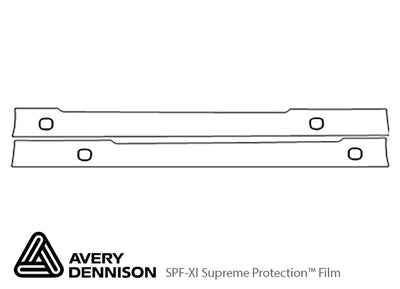 slk-class Avery Dennison Clear Bra Door Cup Precut PPF Diagram
