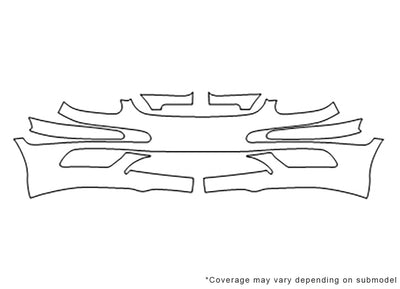 slk-class 3M Clear Bra Bumper Precut PPF Diagram
