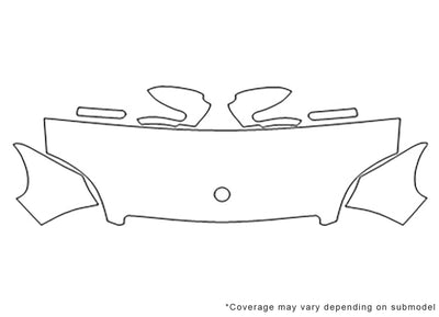 slk-class 3M Clear Bra Hood Precut PPF Diagram