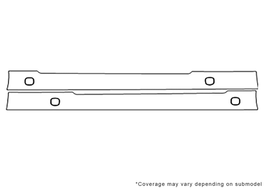 slk-class 3M Clear Bra Door Cup Precut PPF Diagram