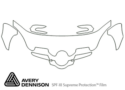 slk-class Avery Dennison Clear Bra Hood Precut PPF Diagram