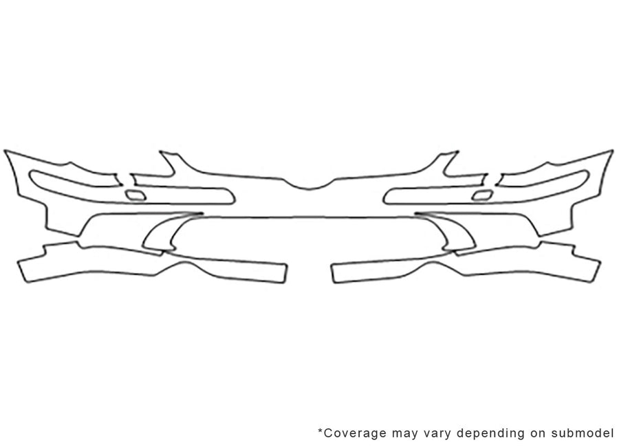 slk-class Avery Dennison Clear Bra Bumper Precut PPF Diagram