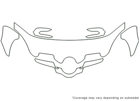 slk-class 3M Clear Bra Hood Precut PPF Diagram