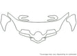 slk-class Avery Dennison Clear Bra Hood Precut PPF Diagram