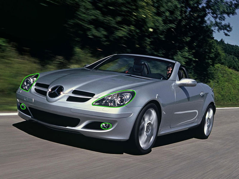 mercedes-benz slk-class 2005-2008 Headlight Protection Installation Location