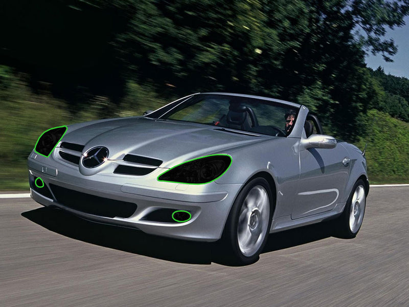 mercedes-benz slk-class 2005-2008 Headlight Tint Location