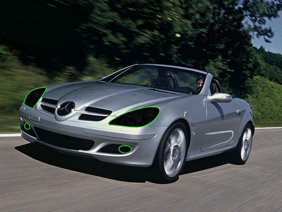 mercedes-benz slk-class 2005-2008 Headlight Tint Location