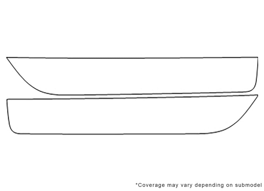 slk-class Avery Dennison Clear Bra Door Cup Precut PPF Diagram