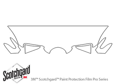 slk-class 3M Clear Bra Hood Precut PPF Diagram
