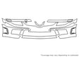 slk-class Avery Dennison Clear Bra Bumper Precut PPF Diagram