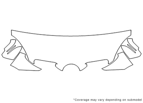 slk-class Avery Dennison Clear Bra Hood Precut PPF Diagram