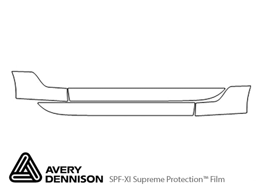 slk-class Avery Dennison Clear Bra Door Cup Precut PPF Diagram