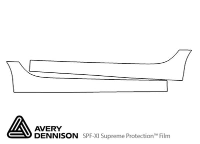 slk-class Avery Dennison Clear Bra Door Cup Precut PPF Diagram