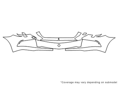 slk-class 3M Clear Bra Bumper Precut PPF Diagram