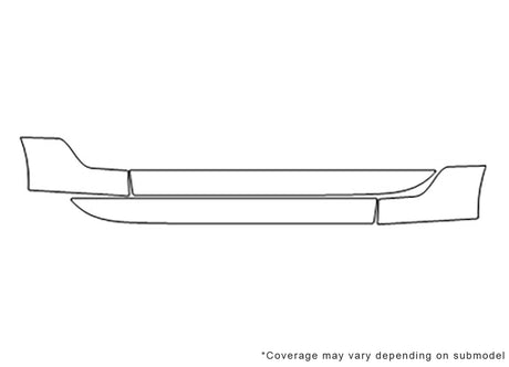 slk-class 3M Clear Bra Door Cup Precut PPF Diagram