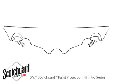 slr-class 3M Clear Bra Hood Precut PPF Diagram