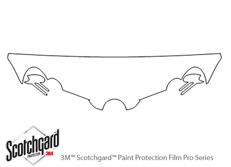 slr-class 3M Clear Bra Hood Precut PPF Diagram