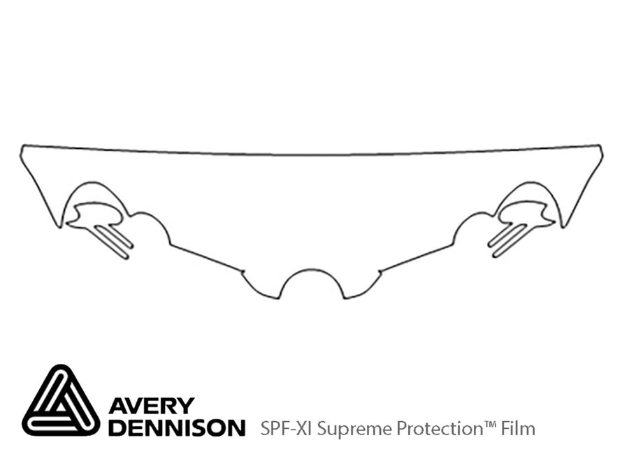 slr-class Avery Dennison Clear Bra Hood Precut PPF Diagram