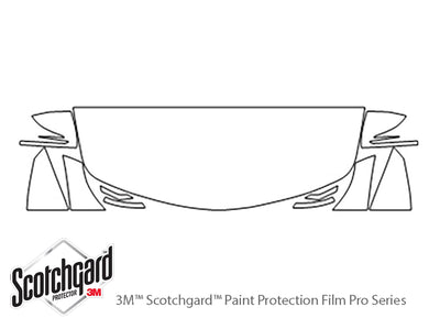 sls-class 3M Clear Bra Hood Precut PPF Diagram