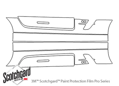 sls-class 3M Clear Bra Door Cup Precut PPF Diagram