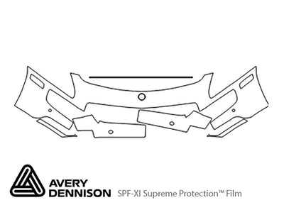 sls-class Avery Dennison Clear Bra Bumper Precut PPF Diagram