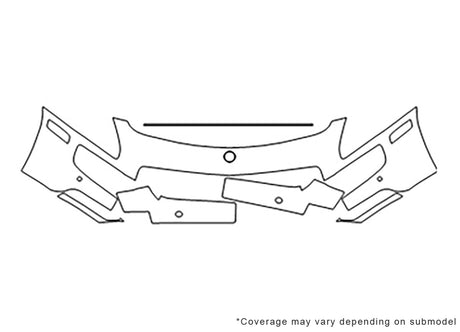 sls-class Avery Dennison Clear Bra Bumper Precut PPF Diagram