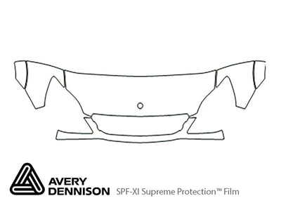 sprinter Avery Dennison Clear Bra Hood Precut PPF Diagram