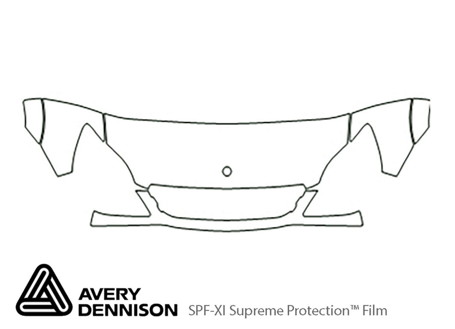 sprinter Avery Dennison Clear Bra Hood Precut PPF Diagram