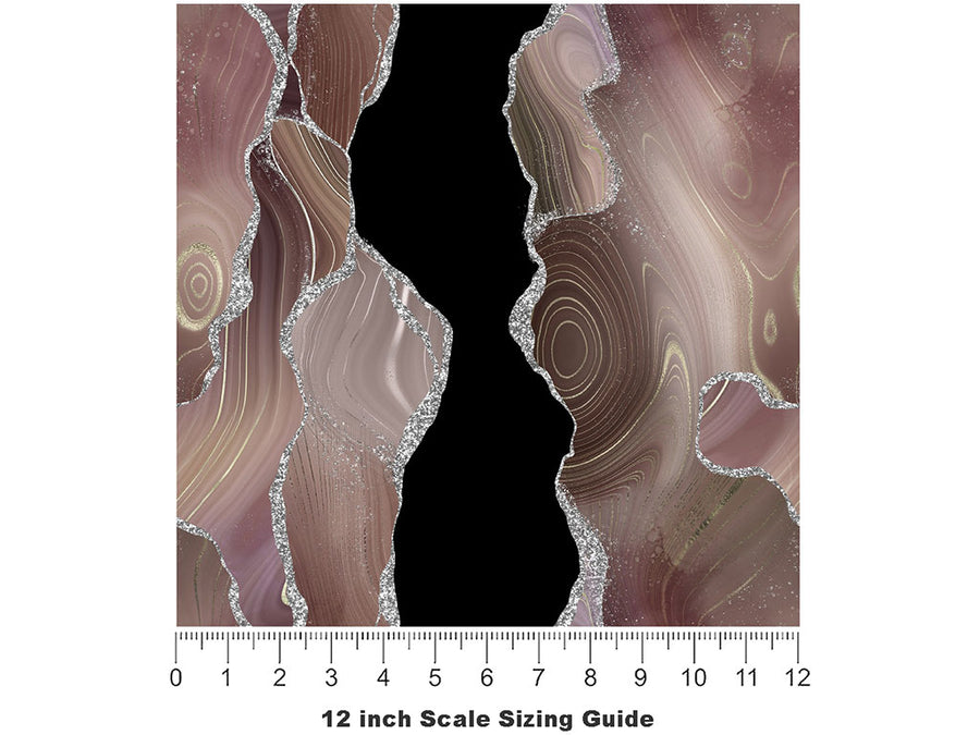 Mercurial Nature Gemstone Vinyl Film Pattern Size 12 inch Scale~Rwraps Mercurial Nature Gemstone Sizing Chart~2