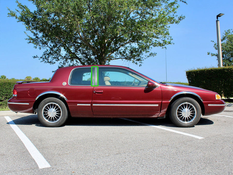 mercury cougar 1990-1997 Pillar Post Trim Installation Location