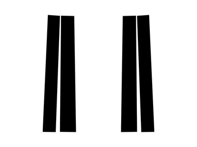 mercury cougar 1990-1997 Carbon Fiber Pillar Trim Diagram