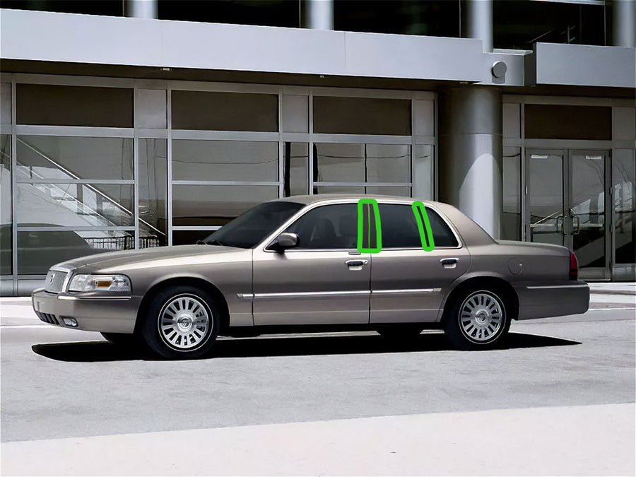 mercury grand marquis 1992-2011 Pillar Post Trim Installation Location