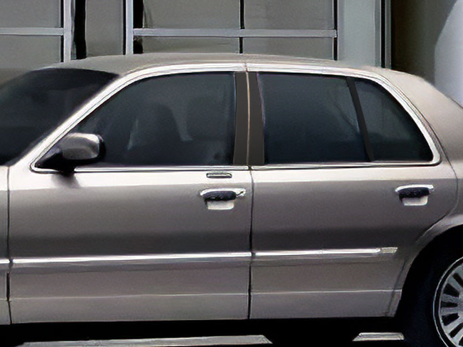 mercury grand marquis 1992-2011 Gloss Black Pillar Cover Diagram