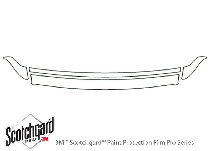 grand marquis 3M Clear Bra Hood Precut PPF Diagram