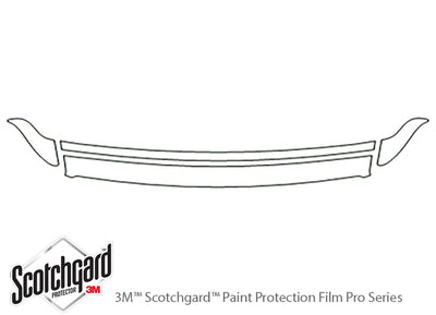 grand marquis 3M Clear Bra Hood Precut PPF Diagram