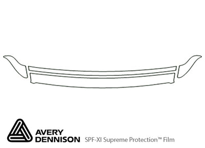 grand marquis Avery Dennison Clear Bra Hood Precut PPF Diagram