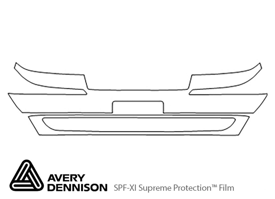 grand marquis Avery Dennison Clear Bra Bumper Precut PPF Diagram