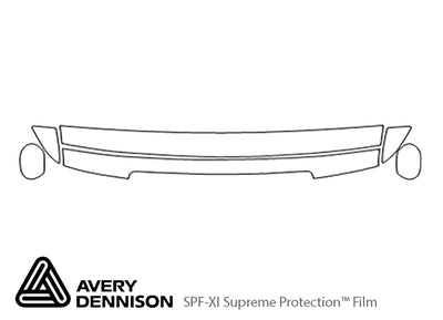 grand marquis Avery Dennison Clear Bra Hood Precut PPF Diagram