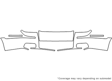 grand marquis Avery Dennison Clear Bra Bumper Precut PPF Diagram