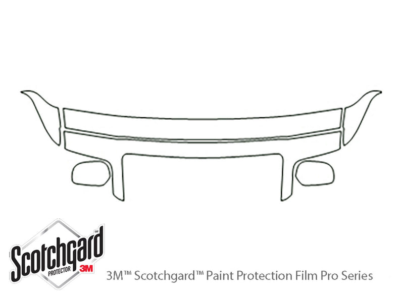 grand marquis 3M Clear Bra Hood Precut PPF Diagram