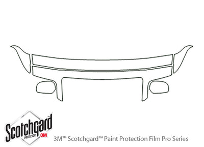 grand marquis 3M Clear Bra Hood Precut PPF Diagram