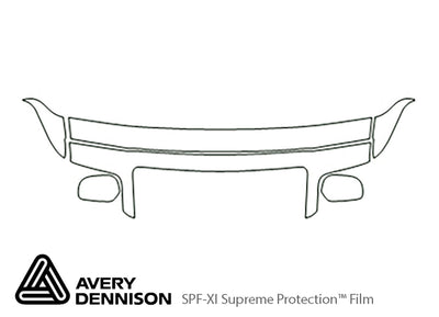 grand marquis Avery Dennison Clear Bra Hood Precut PPF Diagram