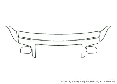 grand marquis 3M Clear Bra Hood Precut PPF Diagram