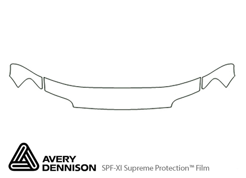 mariner Avery Dennison Clear Bra Hood Precut PPF Diagram