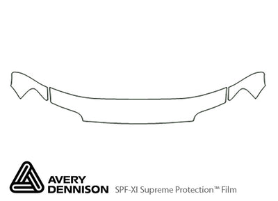 mariner Avery Dennison Clear Bra Hood Precut PPF Diagram