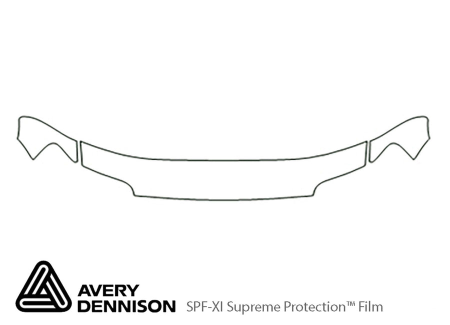 mariner Avery Dennison Clear Bra Hood Precut PPF Diagram