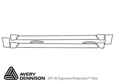 mariner Avery Dennison Clear Bra Door Cup Precut PPF Diagram