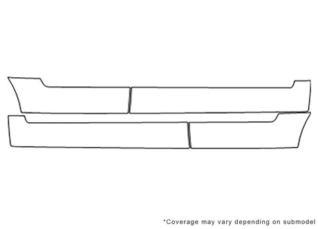 mariner Avery Dennison Clear Bra Door Cup Precut PPF Diagram